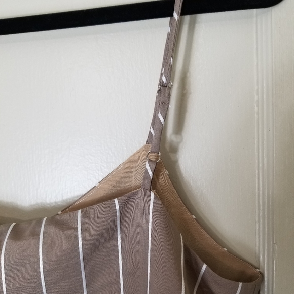 MONTERI MP toupe stripe adjustable spaghetti strap camisole blouse - Picture 5 of 7